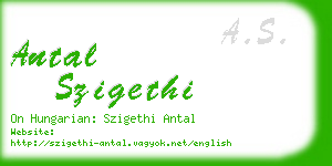 antal szigethi business card